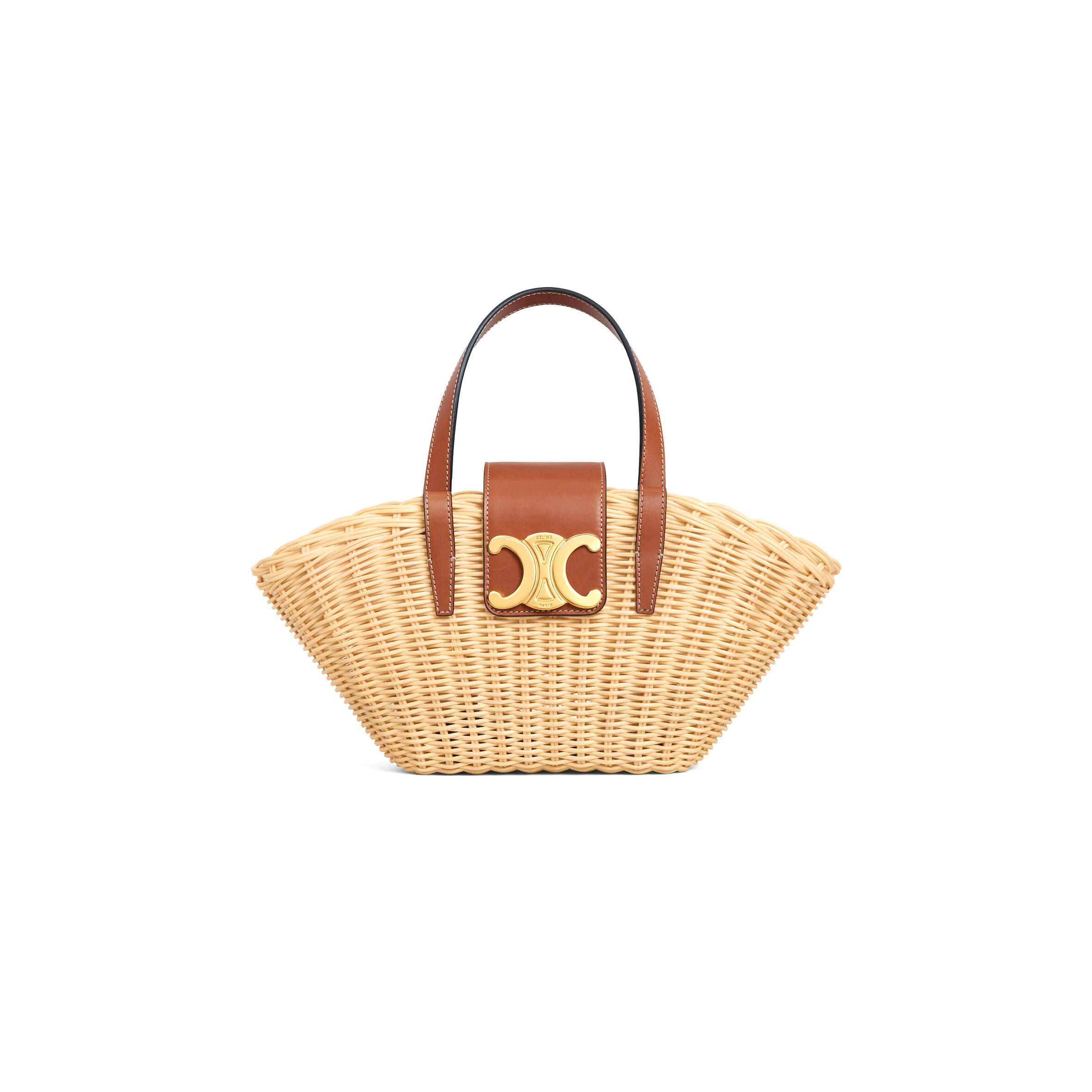 CELINE TEEN COUFFIN IN WICKER AND NATURAL CALFSKIN 116572FWE.02NT (32*14*7cm)